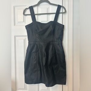 Abercrombie & Fitch black leather mini dress